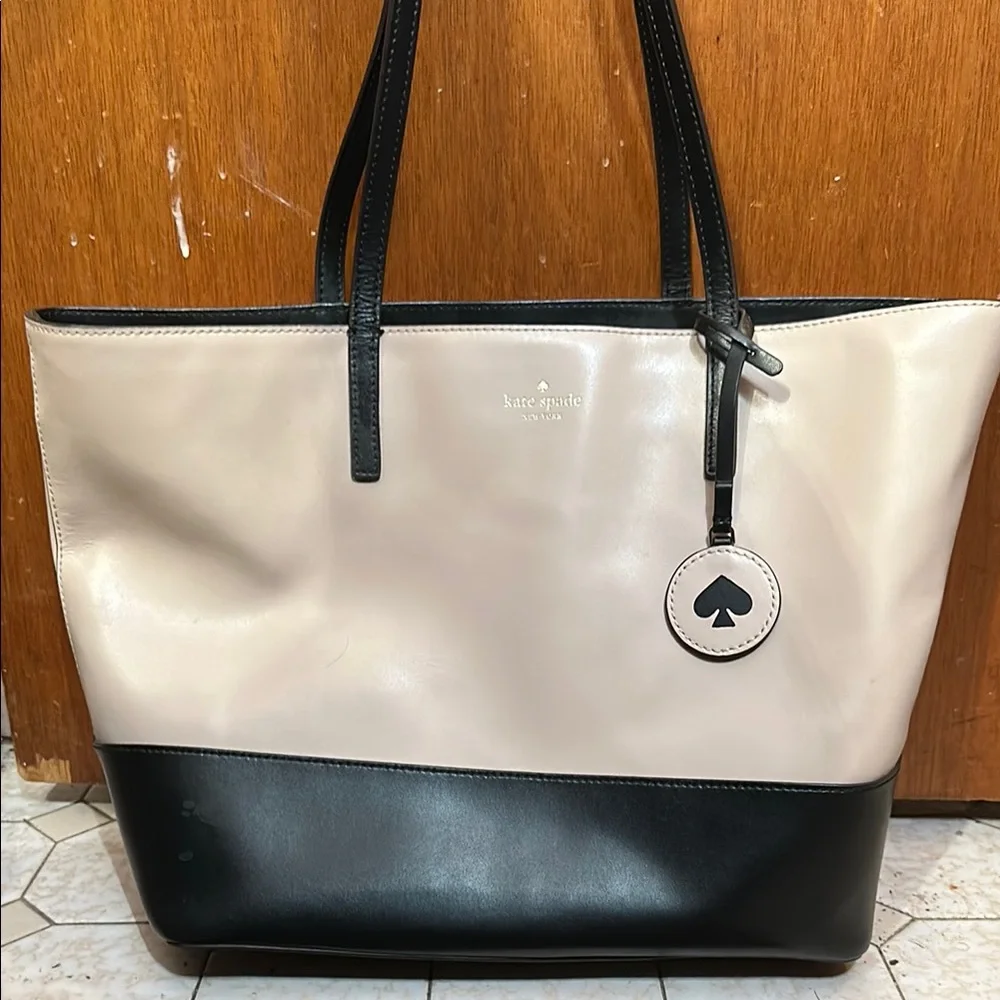 Kate Spade Black and Tan Tote Bag - Picture 1 of 1